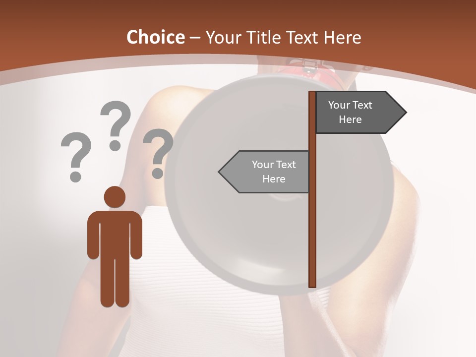 A Woman Holding A Megaphone In Front Of Her Face PowerPoint Template