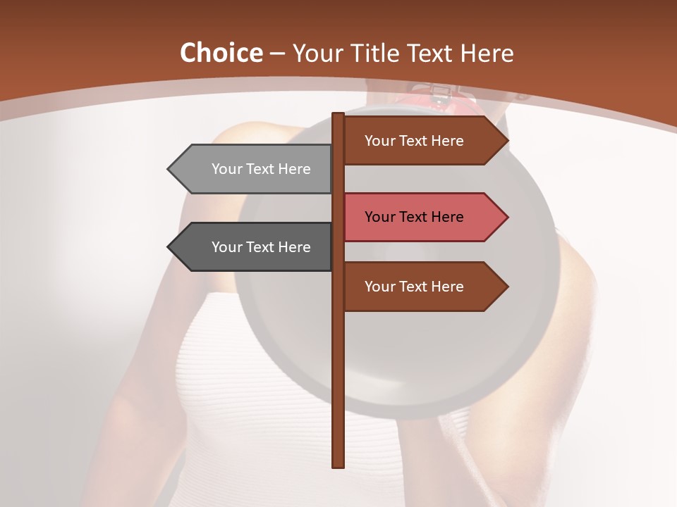 A Woman Holding A Megaphone In Front Of Her Face PowerPoint Template