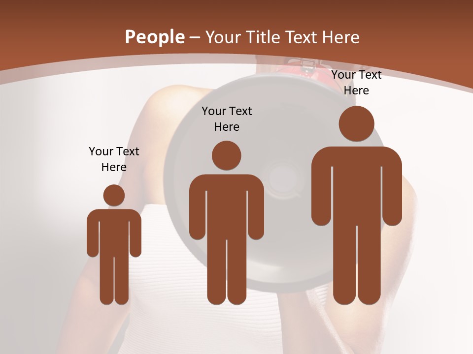 A Woman Holding A Megaphone In Front Of Her Face PowerPoint Template