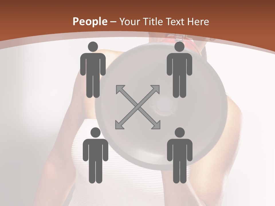 A Woman Holding A Megaphone In Front Of Her Face PowerPoint Template