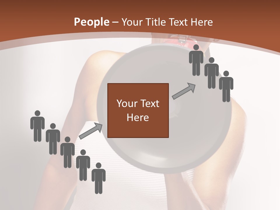 A Woman Holding A Megaphone In Front Of Her Face PowerPoint Template