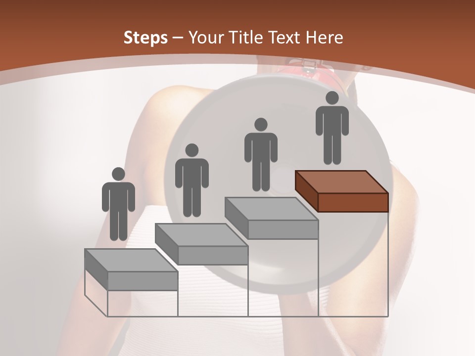 A Woman Holding A Megaphone In Front Of Her Face PowerPoint Template