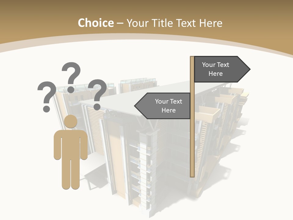 Work Perspective Silhouette PowerPoint Template