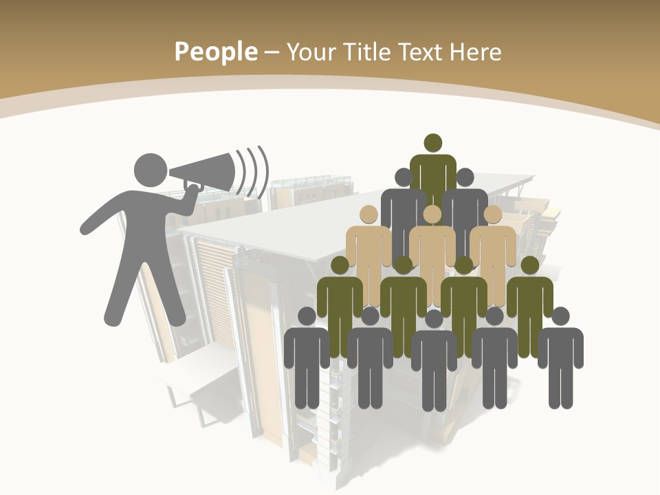 Work Perspective Silhouette PowerPoint Template