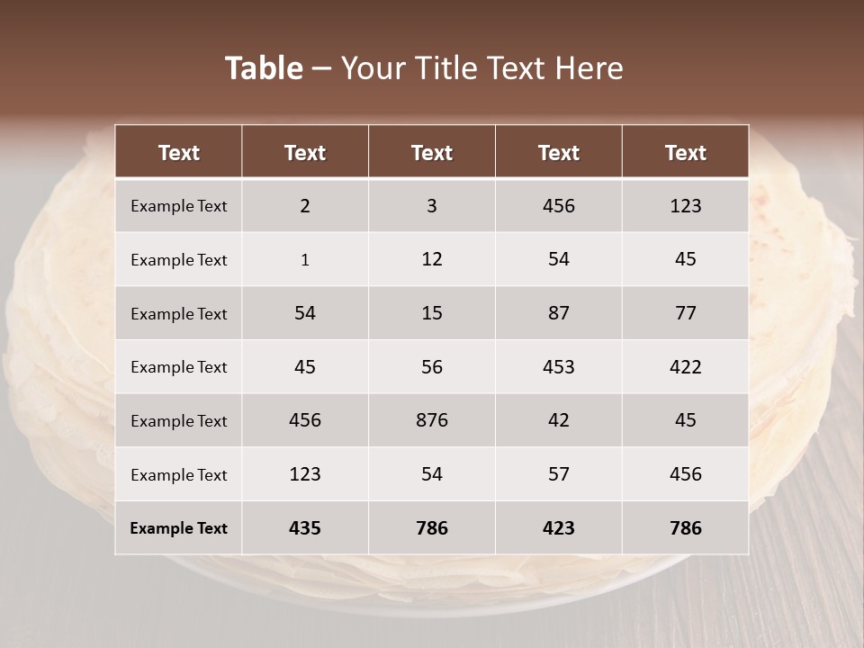 Crepe Homemade Rustic PowerPoint Template