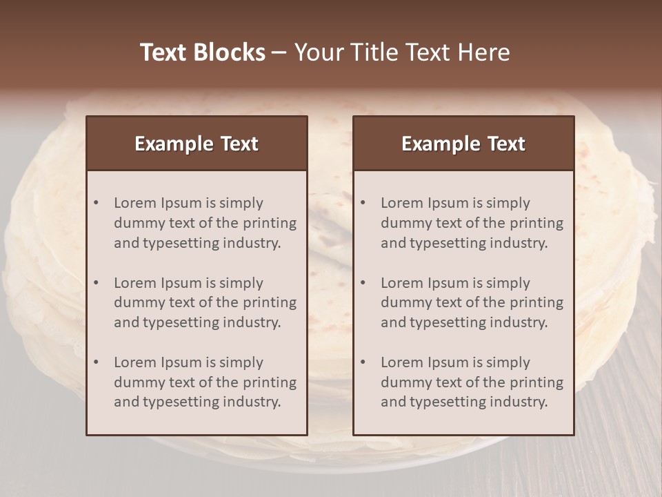 Crepe Homemade Rustic PowerPoint Template