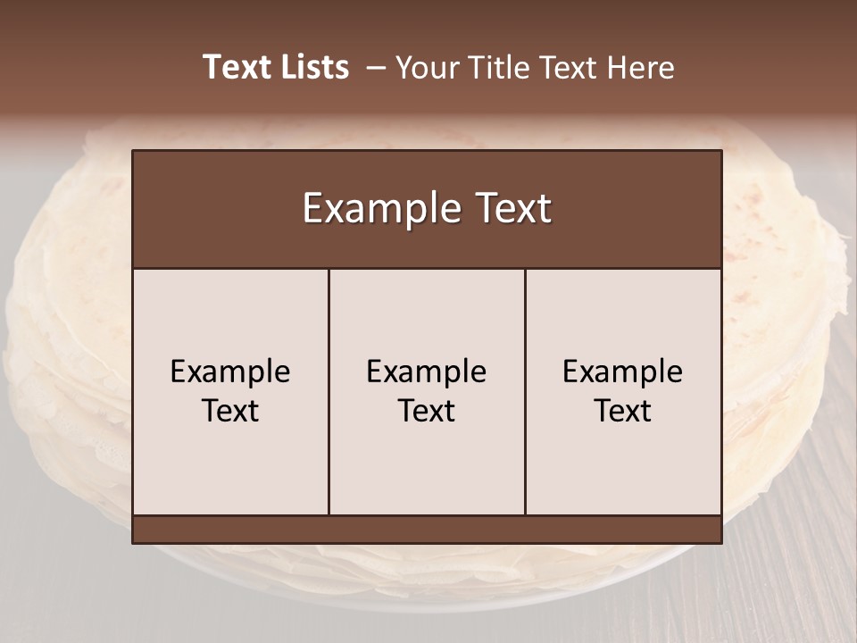 Crepe Homemade Rustic PowerPoint Template