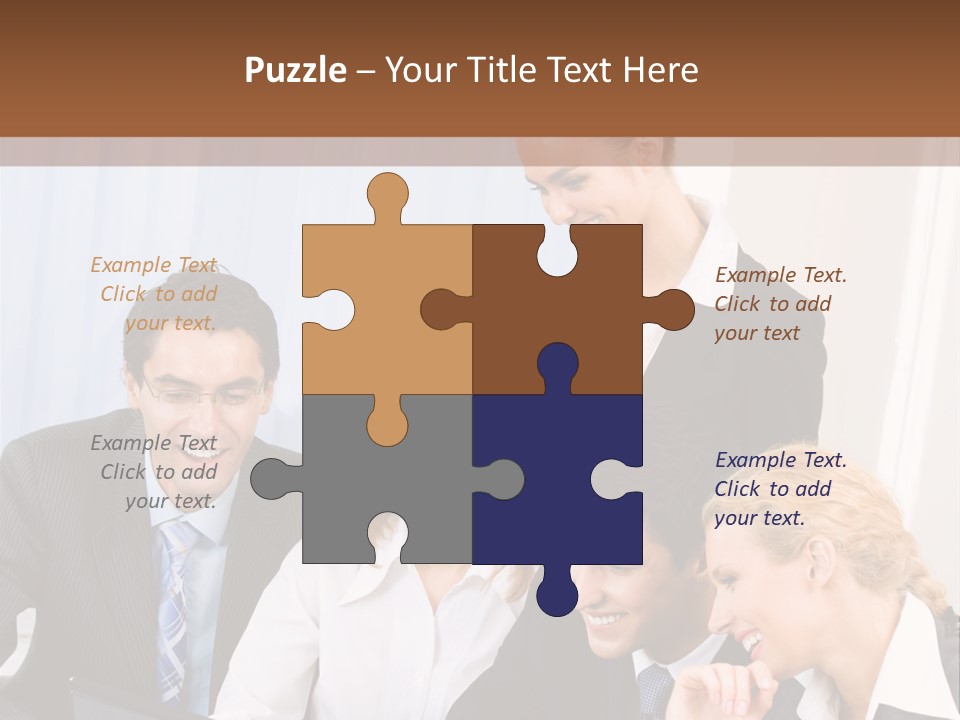 Teamwork Businessman Presentation PowerPoint Template