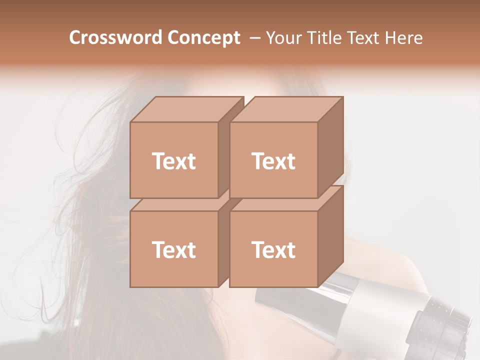 Hands Long Hairdresser PowerPoint Template
