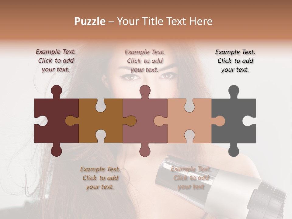 Hands Long Hairdresser PowerPoint Template