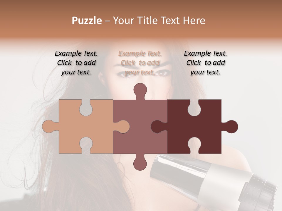 Hands Long Hairdresser PowerPoint Template