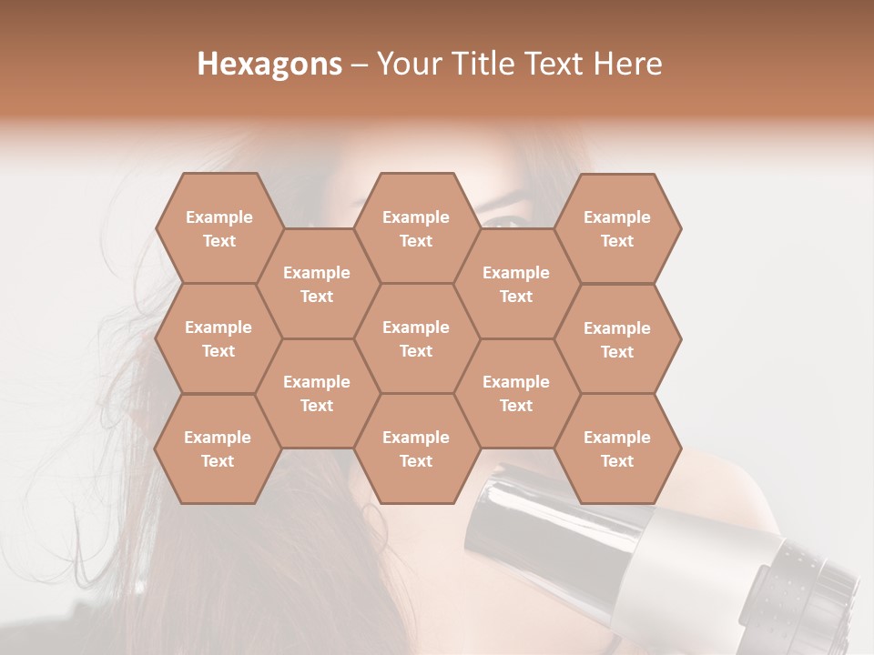 Hands Long Hairdresser PowerPoint Template