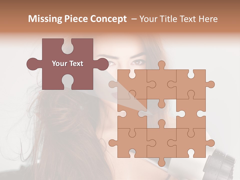 Hands Long Hairdresser PowerPoint Template