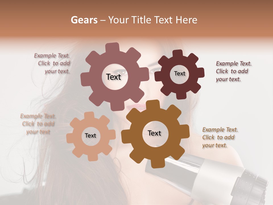 Hands Long Hairdresser PowerPoint Template