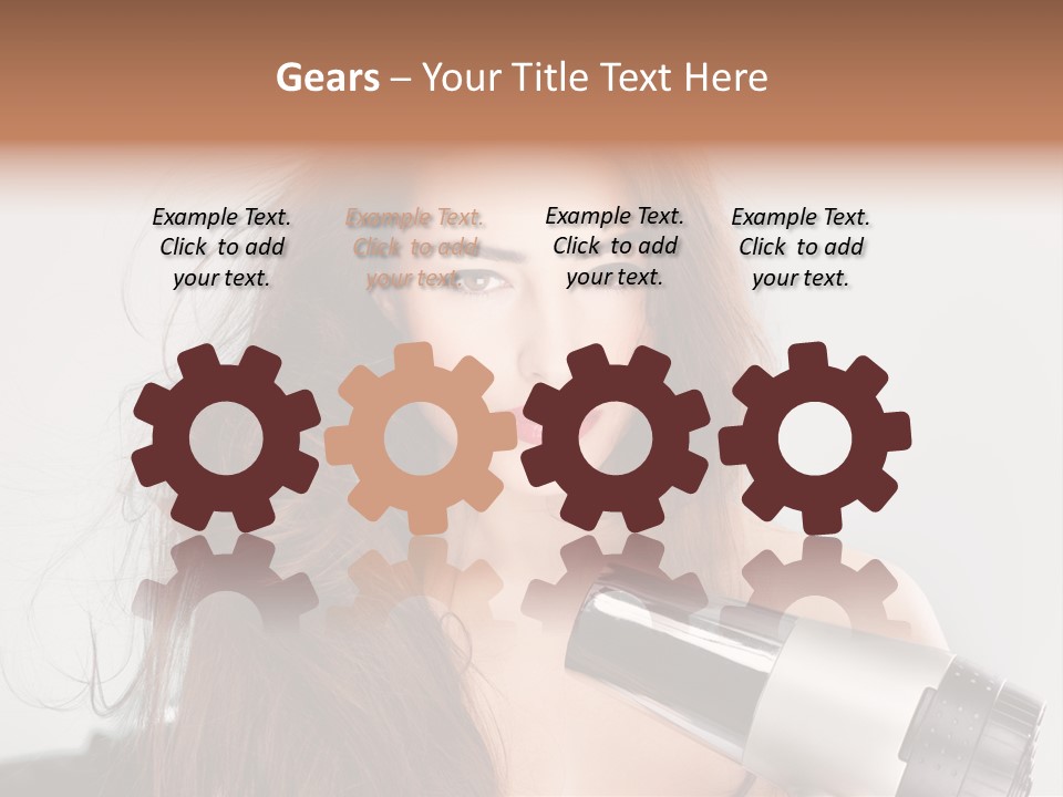 Hands Long Hairdresser PowerPoint Template