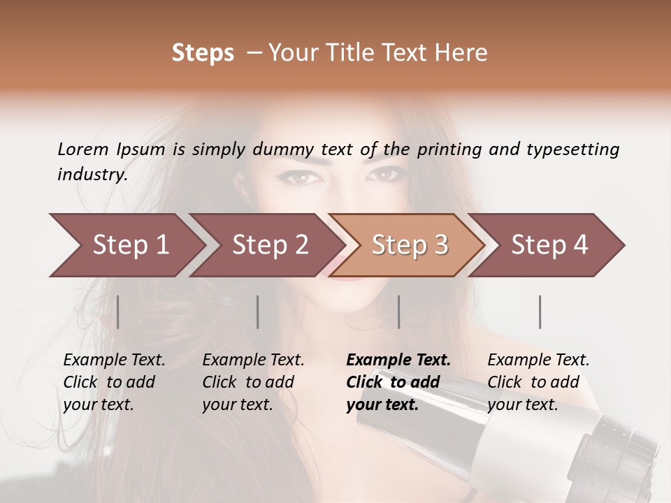 Hands Long Hairdresser PowerPoint Template