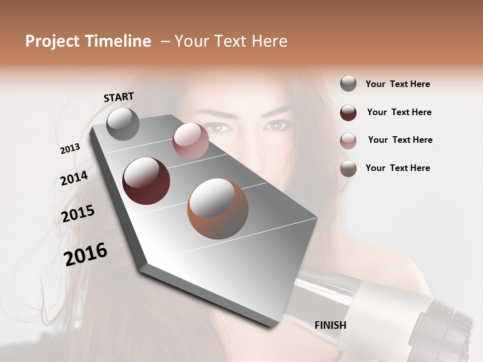 Hands Long Hairdresser PowerPoint Template