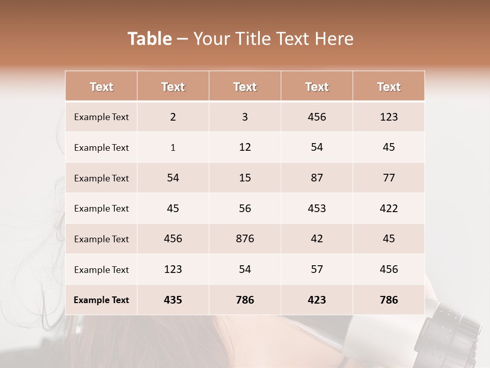 Hands Long Hairdresser PowerPoint Template
