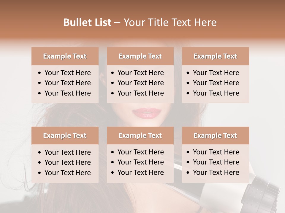 Hands Long Hairdresser PowerPoint Template