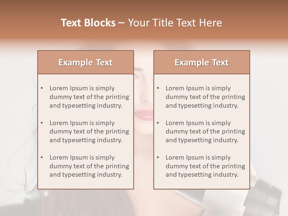 Hands Long Hairdresser PowerPoint Template