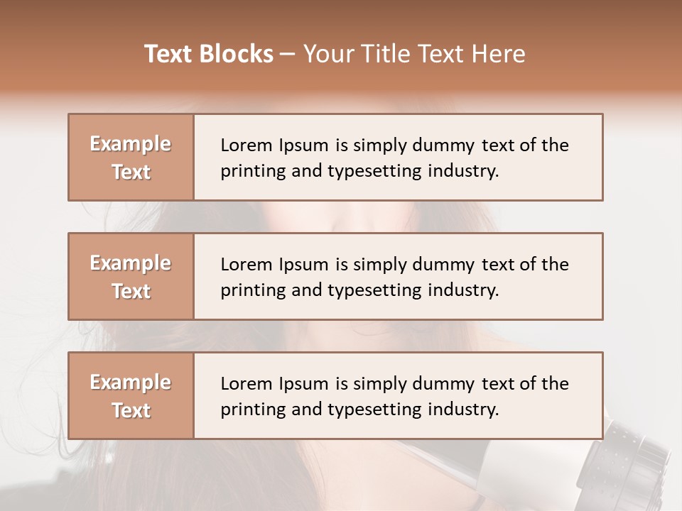 Hands Long Hairdresser PowerPoint Template