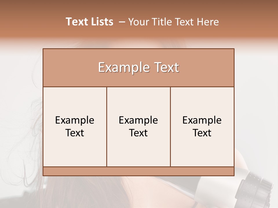 Hands Long Hairdresser PowerPoint Template