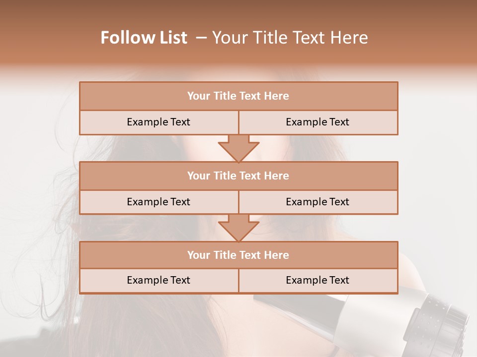 Hands Long Hairdresser PowerPoint Template