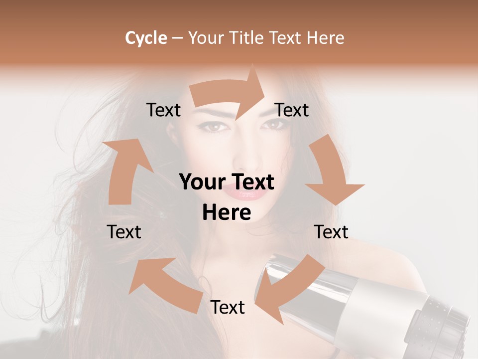Hands Long Hairdresser PowerPoint Template