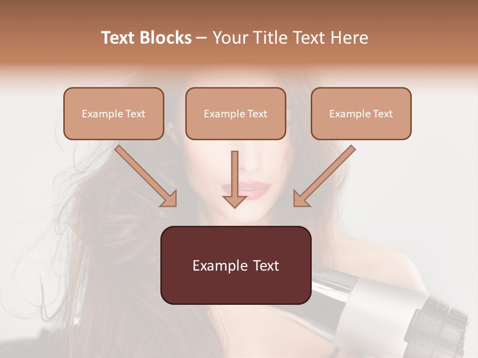 Hands Long Hairdresser PowerPoint Template