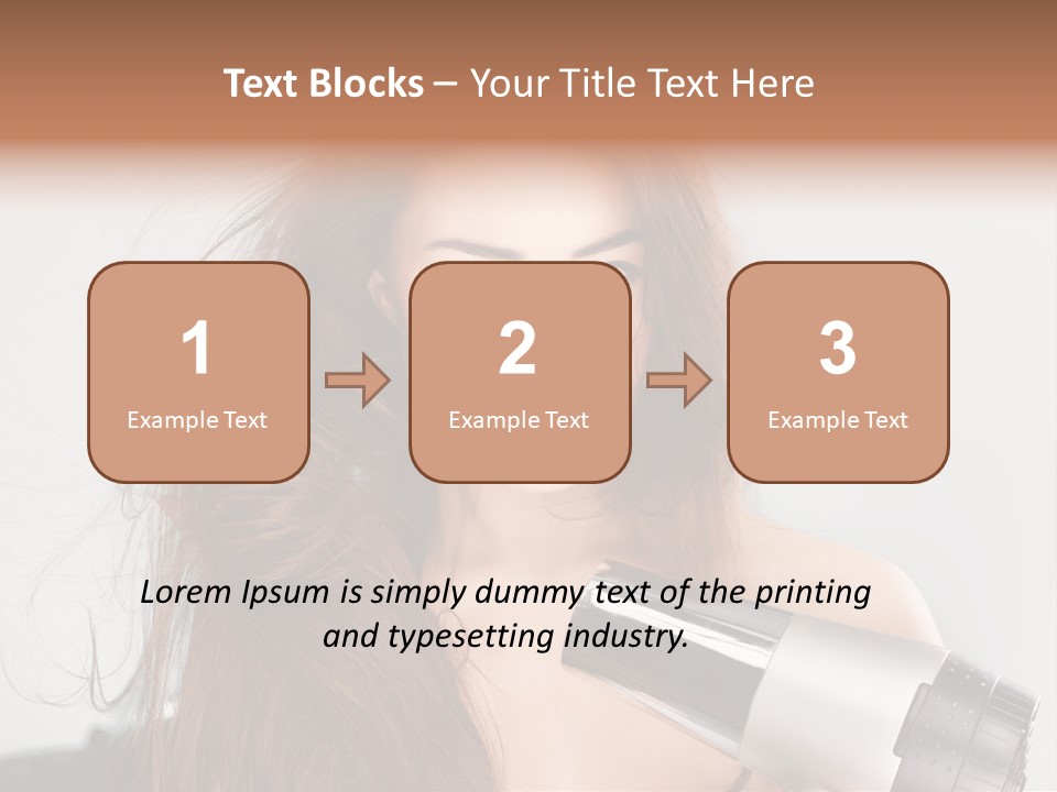 Hands Long Hairdresser PowerPoint Template