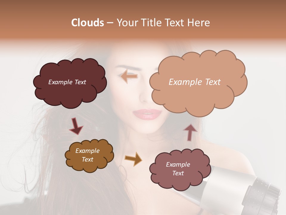 Hands Long Hairdresser PowerPoint Template