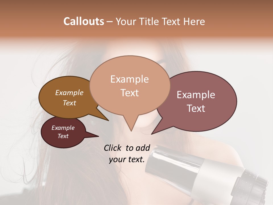 Hands Long Hairdresser PowerPoint Template