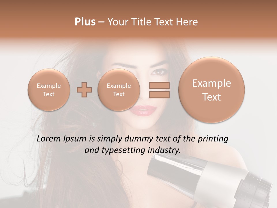 Hands Long Hairdresser PowerPoint Template