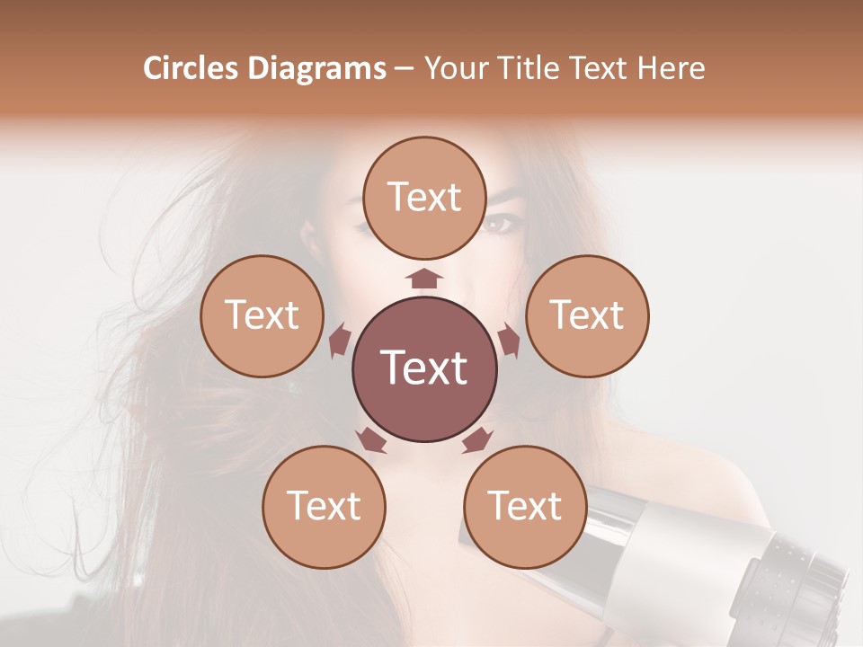 Hands Long Hairdresser PowerPoint Template