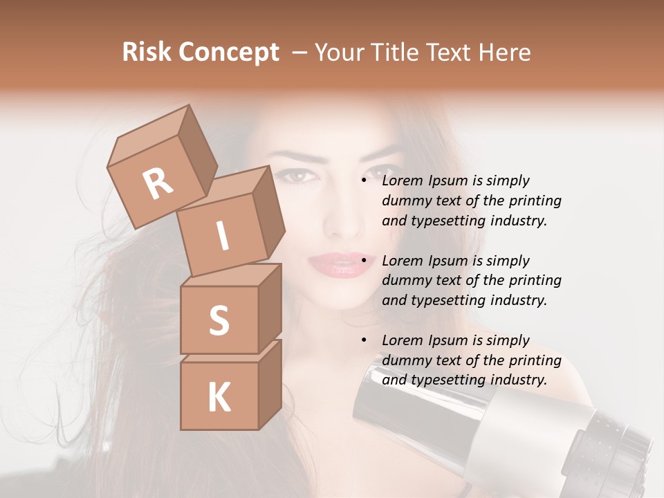 Hands Long Hairdresser PowerPoint Template