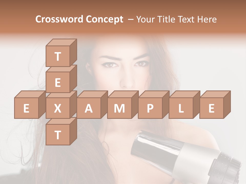 Hands Long Hairdresser PowerPoint Template