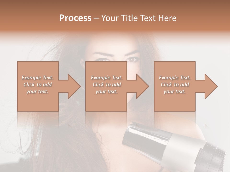 Hands Long Hairdresser PowerPoint Template