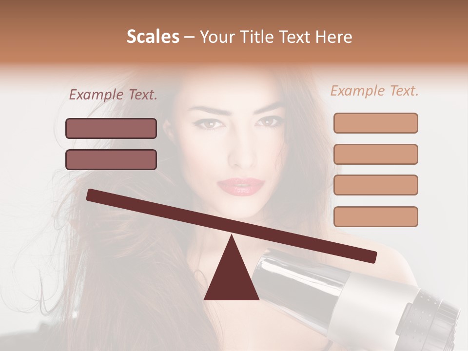 Hands Long Hairdresser PowerPoint Template