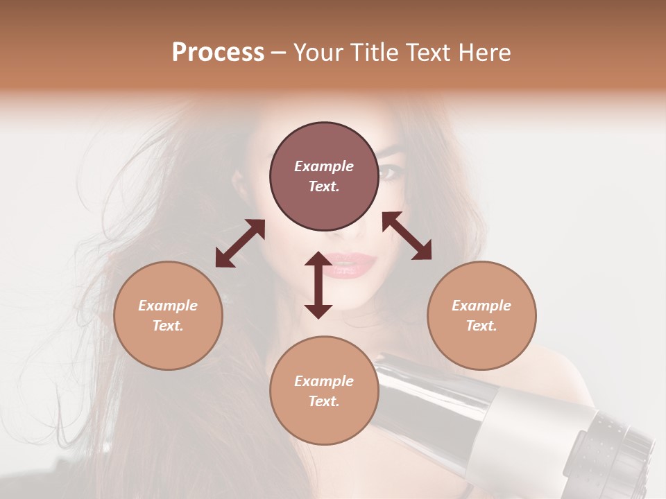 Hands Long Hairdresser PowerPoint Template