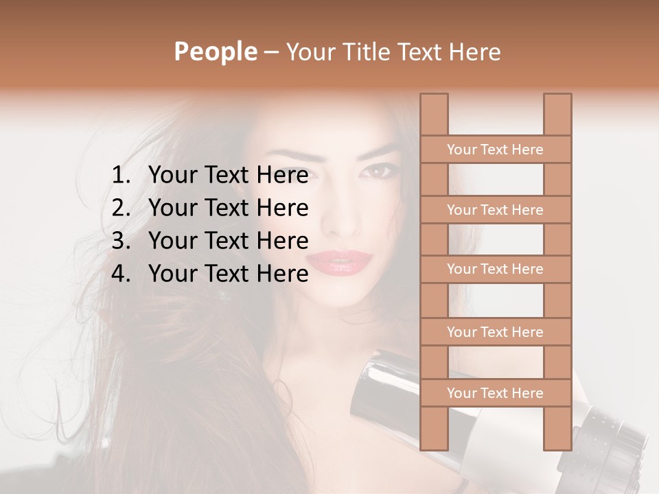 Hands Long Hairdresser PowerPoint Template