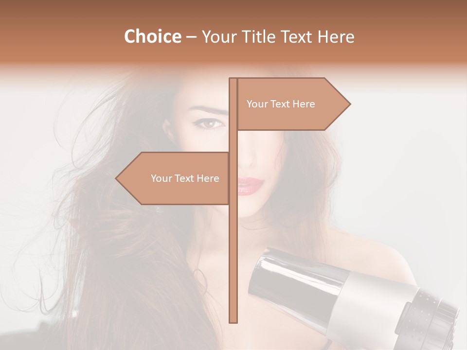Hands Long Hairdresser PowerPoint Template