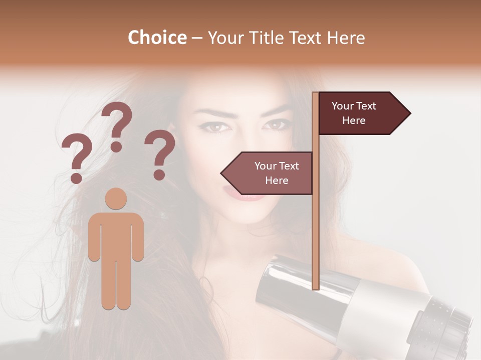 Hands Long Hairdresser PowerPoint Template