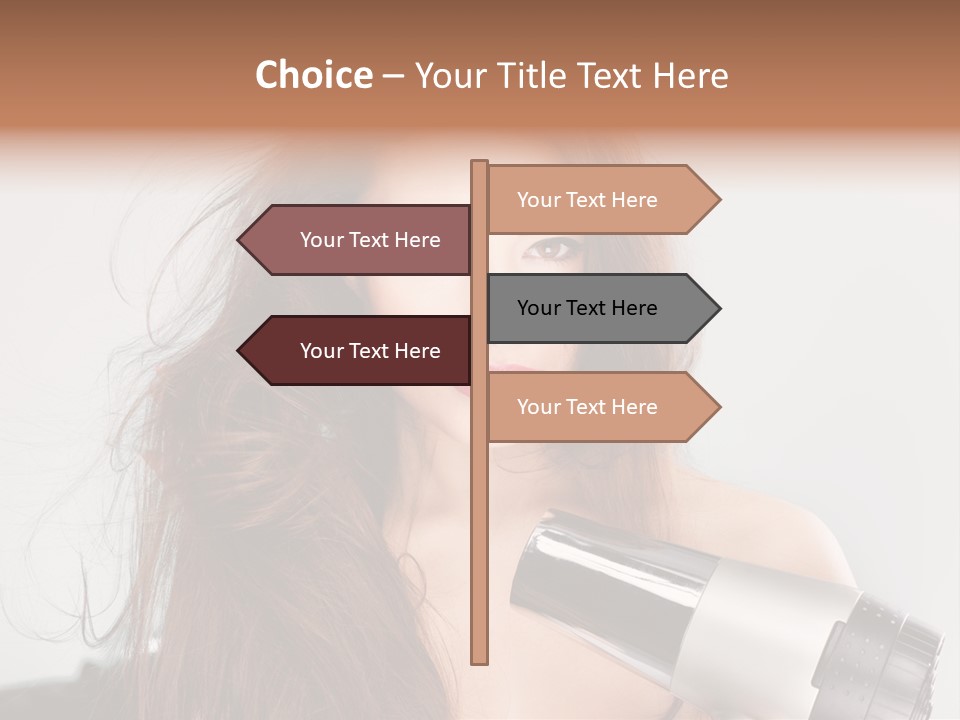 Hands Long Hairdresser PowerPoint Template