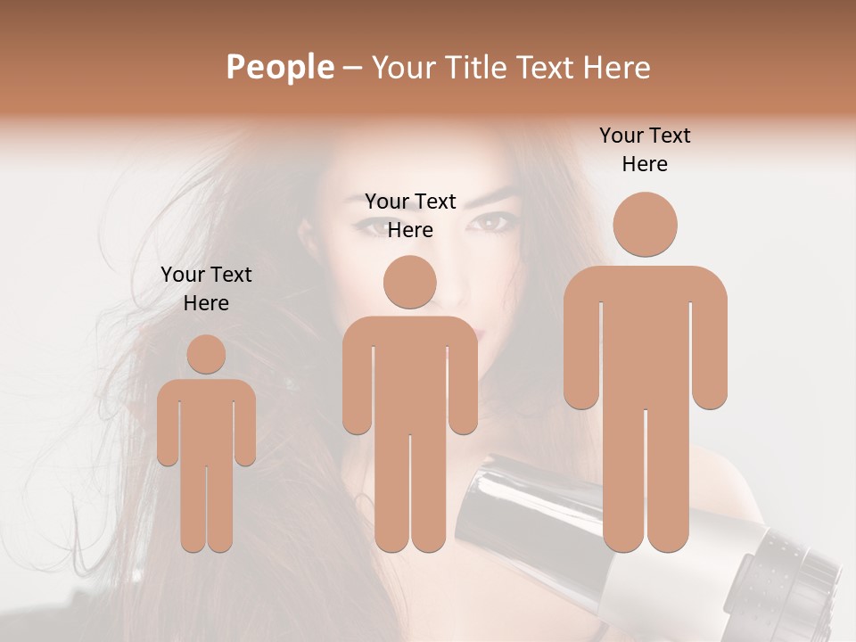 Hands Long Hairdresser PowerPoint Template