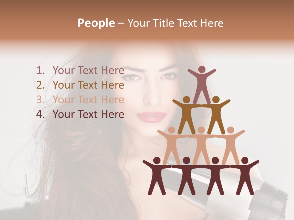 Hands Long Hairdresser PowerPoint Template
