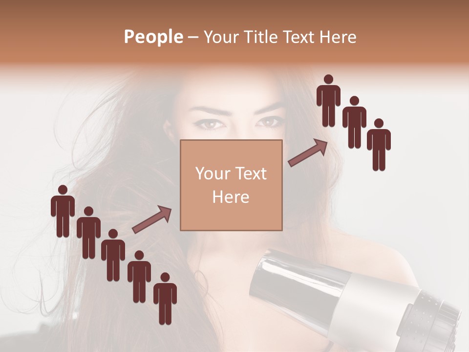 Hands Long Hairdresser PowerPoint Template