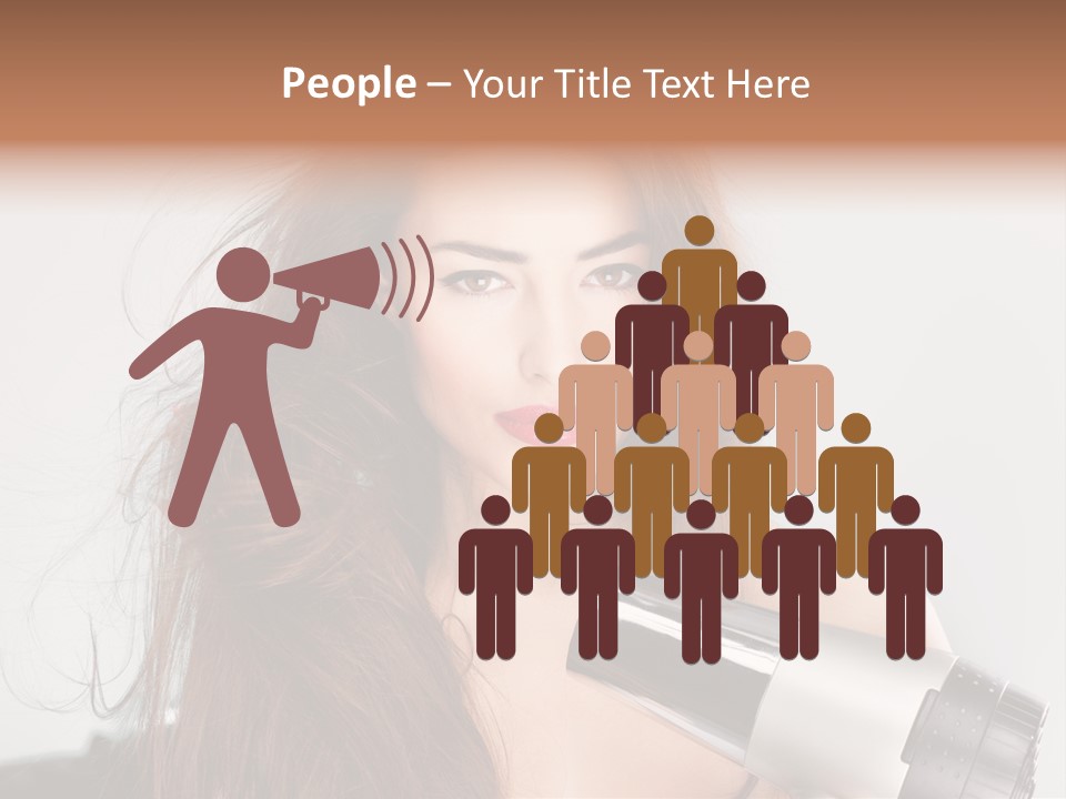 Hands Long Hairdresser PowerPoint Template