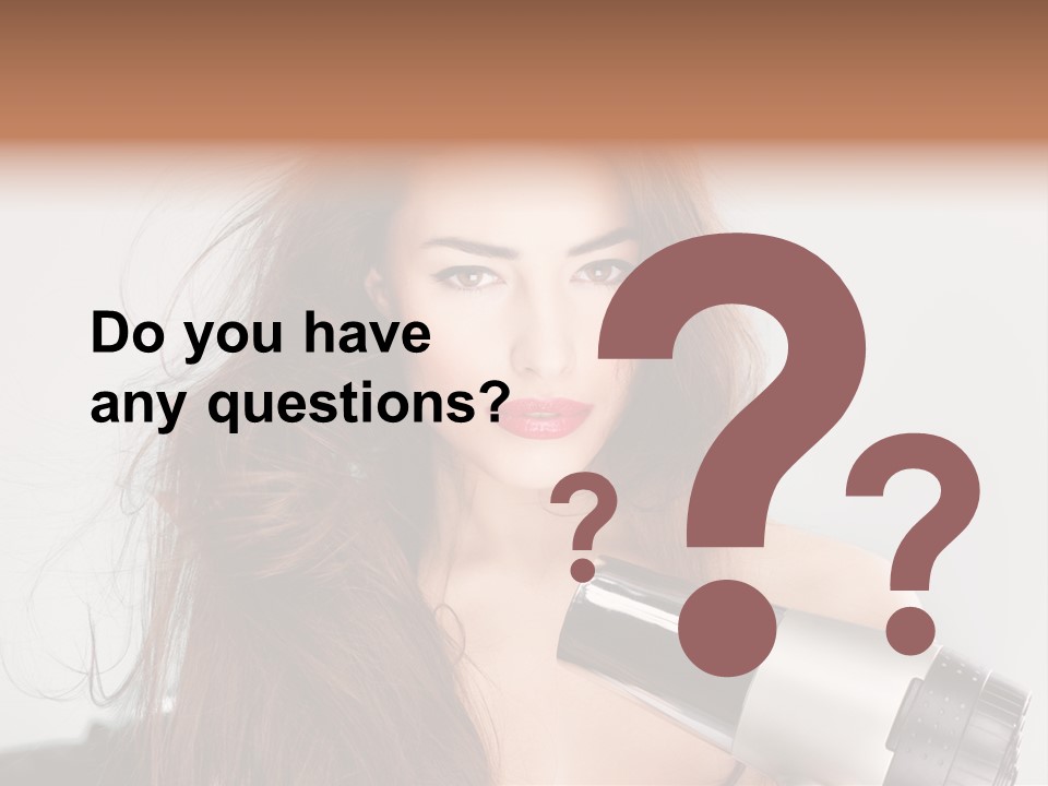 Hands Long Hairdresser PowerPoint Template