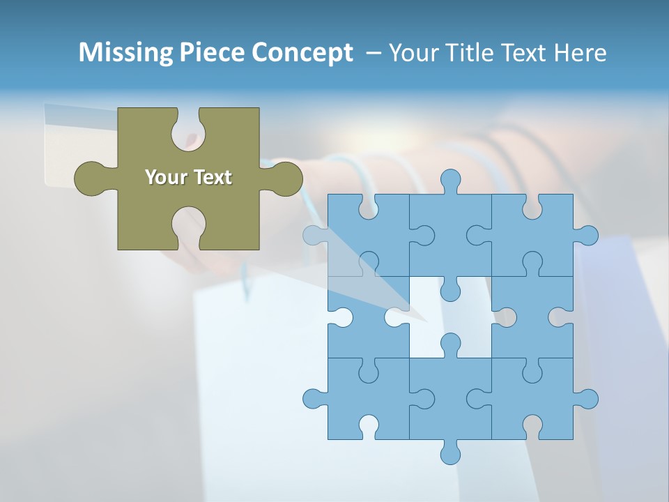 A Woman's Hand Holding A Credit Card And Shopping Bags PowerPoint Template