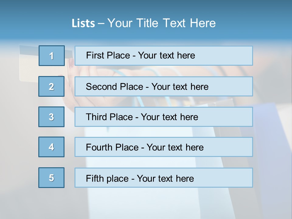 A Woman's Hand Holding A Credit Card And Shopping Bags PowerPoint Template